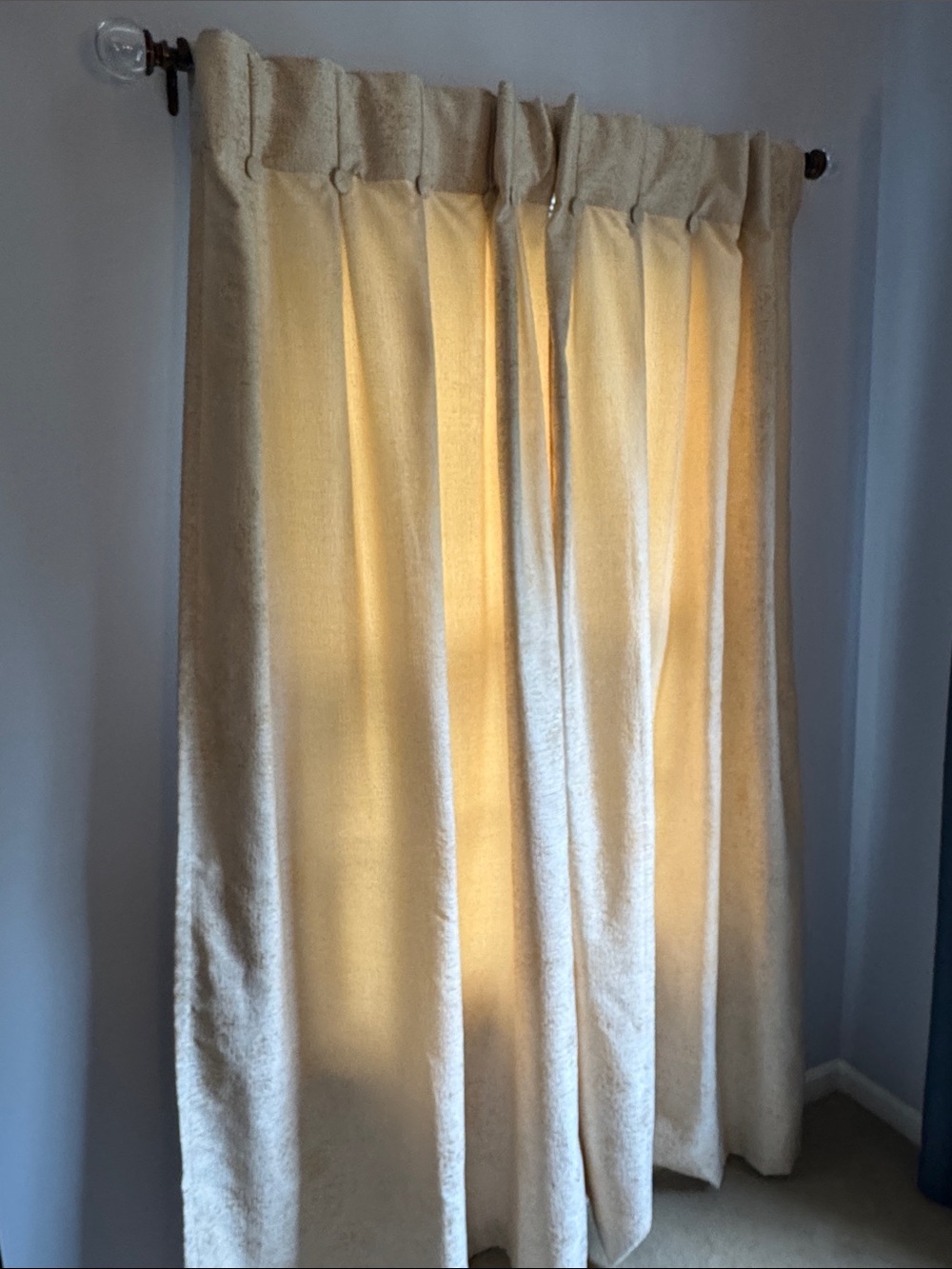 Neutral Gold Tab-Top Curtain Panel - DKNY